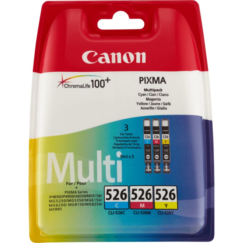 CLI-526 Multipack - 3er-Pack - Gelb, Cyan, Magenta